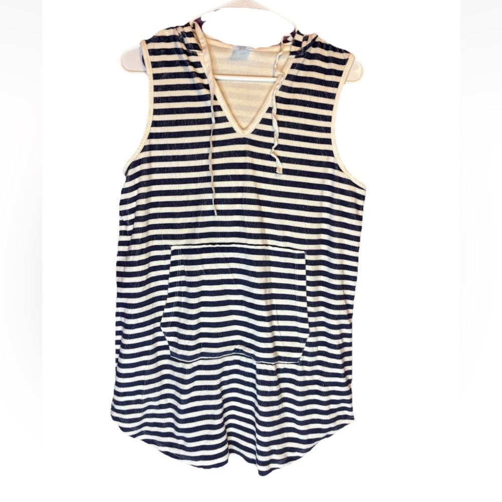 Jack And Missy Resort Cover Up Blue And White Size Small/Medium